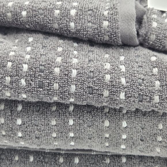 Caro Home 6pc Gray Soft Cotton Towel Set 2 Bath 2 Hand 2 Washcloths - Picture 11 of 11
